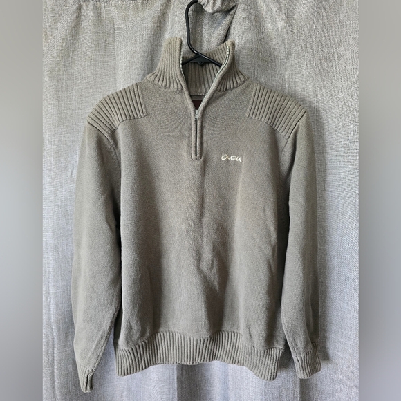 Oneil Vtg Y2K Quarter Zip Sweater Green Size S 90s - Picture 1 of 4
